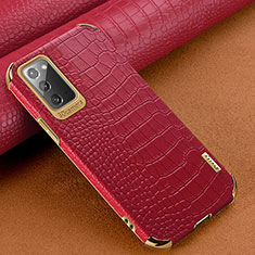 Custodia Lusso Pelle Cover per Samsung Galaxy Note 20 5G Rosso