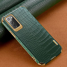 Custodia Lusso Pelle Cover per Samsung Galaxy Note 20 5G Verde