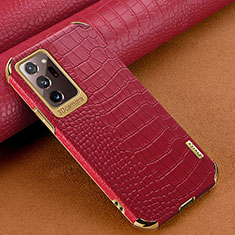 Custodia Lusso Pelle Cover per Samsung Galaxy Note 20 Ultra 5G Rosso