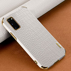 Custodia Lusso Pelle Cover per Samsung Galaxy S20 5G Bianco