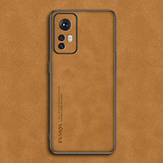 Custodia Lusso Pelle Cover per Xiaomi Mi 12 5G Arancione
