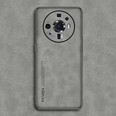 Custodia Lusso Pelle Cover per Xiaomi Mi 12 Ultra 5G Grigio