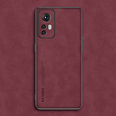 Custodia Lusso Pelle Cover per Xiaomi Mi 12S 5G Rosso