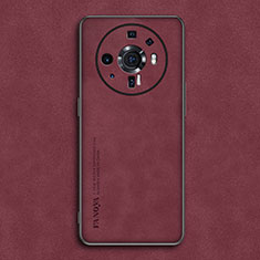 Custodia Lusso Pelle Cover per Xiaomi Mi 12S Ultra 5G Rosso