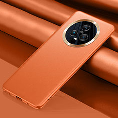 Custodia Lusso Pelle Cover QK1 per Huawei Honor Magic5 5G Arancione