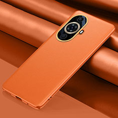 Custodia Lusso Pelle Cover QK1 per Huawei Nova 11 Pro Arancione