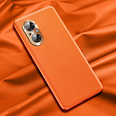 Custodia Lusso Pelle Cover QK1 per Huawei Nova 9 SE Arancione