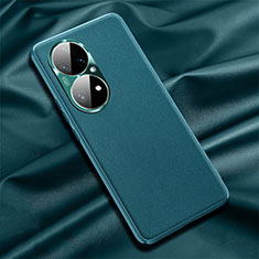 Custodia Lusso Pelle Cover QK1 per Huawei P50 Pro Verde