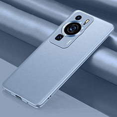 Custodia Lusso Pelle Cover QK1 per Huawei P60 Pro Azzurro