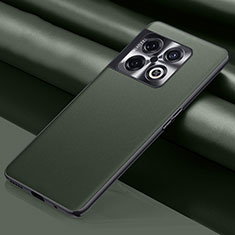 Custodia Lusso Pelle Cover QK1 per OnePlus 10 Pro 5G Verde