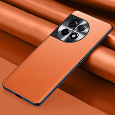 Custodia Lusso Pelle Cover QK1 per OnePlus 11R 5G Arancione