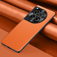 Custodia Lusso Pelle Cover QK1 per OnePlus 12 5G Arancione