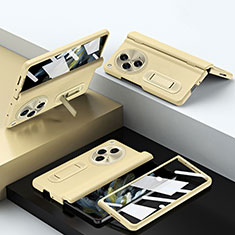 Custodia Lusso Pelle Cover QK1 per OnePlus Open 5G Oro