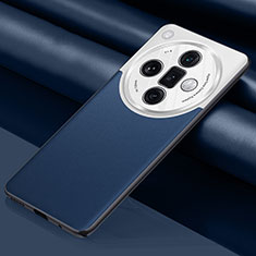 Custodia Lusso Pelle Cover QK1 per Oppo Find X7 Ultra 5G Blu