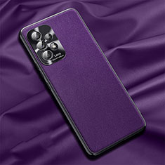 Custodia Lusso Pelle Cover QK1 per Samsung Galaxy A52 5G Arancione