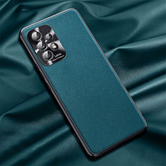 Custodia Lusso Pelle Cover QK1 per Samsung Galaxy A52s 5G Ciano
