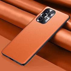 Custodia Lusso Pelle Cover QK1 per Samsung Galaxy A73 5G Arancione