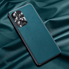 Custodia Lusso Pelle Cover QK1 per Samsung Galaxy M32 5G Ciano