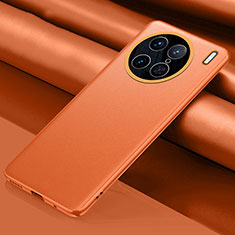 Custodia Lusso Pelle Cover QK1 per Vivo X90 Pro 5G Arancione