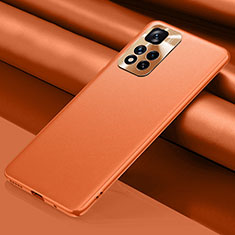 Custodia Lusso Pelle Cover QK1 per Xiaomi Mi 11i 5G (2022) Arancione