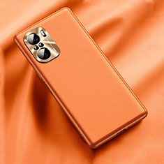 Custodia Lusso Pelle Cover QK1 per Xiaomi Mi 11X Pro 5G Arancione