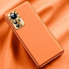 Custodia Lusso Pelle Cover QK1 per Xiaomi Mi 12T 5G Arancione
