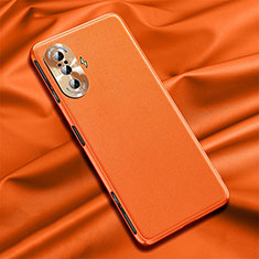 Custodia Lusso Pelle Cover QK1 per Xiaomi Poco F3 GT 5G Arancione