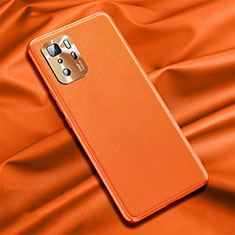 Custodia Lusso Pelle Cover QK1 per Xiaomi Poco X3 GT 5G Arancione