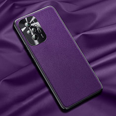 Custodia Lusso Pelle Cover QK1 per Xiaomi Redmi Note 10 Pro Max Viola