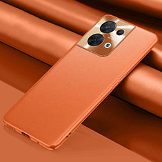 Custodia Lusso Pelle Cover QK1 per Xiaomi Redmi Note 13 5G Arancione