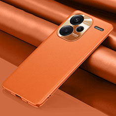 Custodia Lusso Pelle Cover QK1 per Xiaomi Redmi Note 13 Pro+ Plus 5G Arancione