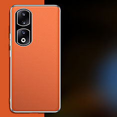 Custodia Lusso Pelle Cover QK2 per Huawei Honor 90 Pro 5G Arancione
