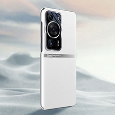 Custodia Lusso Pelle Cover QK2 per Huawei P60 Bianco