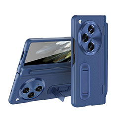 Custodia Lusso Pelle Cover QK2 per OnePlus Open 5G Blu