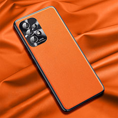 Custodia Lusso Pelle Cover QK2 per Samsung Galaxy A72 5G Arancione