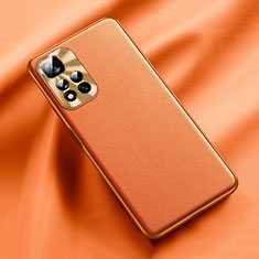 Custodia Lusso Pelle Cover QK2 per Xiaomi Mi 11i 5G (2022) Arancione