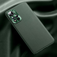 Custodia Lusso Pelle Cover QK2 per Xiaomi Redmi Note 11 Pro+ Plus 5G Verde
