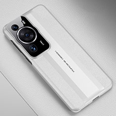 Custodia Lusso Pelle Cover QK3 per Huawei P60 Bianco