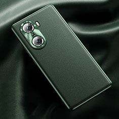 Custodia Lusso Pelle Cover QK4 per Huawei Honor 60 5G Verde Militare