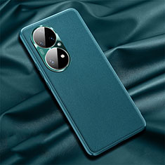 Custodia Lusso Pelle Cover QK4 per Huawei P50 Pro Verde