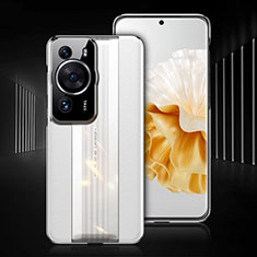 Custodia Lusso Pelle Cover QK4 per Huawei P60 Pro Bianco