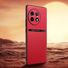 Custodia Lusso Pelle Cover QK4 per OnePlus 11 5G Rosso