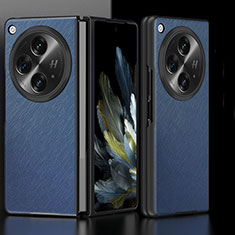 Custodia Lusso Pelle Cover QK4 per OnePlus Open 5G Blu
