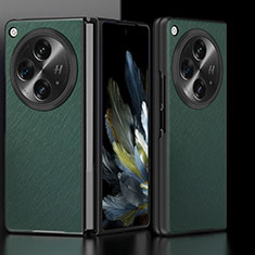 Custodia Lusso Pelle Cover QK4 per OnePlus Open 5G Verde