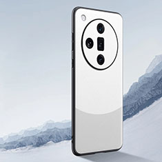 Custodia Lusso Pelle Cover QK4 per Oppo Find X7 Ultra 5G Bianco