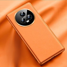 Custodia Lusso Pelle Cover QK5 per Huawei Honor Magic5 5G Arancione