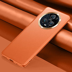 Custodia Lusso Pelle Cover QK5 per Huawei Honor Magic5 Pro 5G Arancione