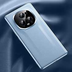 Custodia Lusso Pelle Cover QK5 per Huawei Honor Magic5 Ultimate 5G Cielo Blu