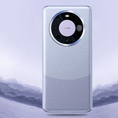 Custodia Lusso Pelle Cover QK5 per Huawei Mate 60 Pro+ Plus Azzurro