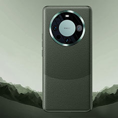 Custodia Lusso Pelle Cover QK5 per Huawei Mate 60 Verde